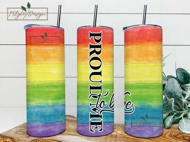 Pride month sublimation, sublimation design for 20 oz tumbler, rainbow tumbler design, digital download, gay pride tumbler wrap for her Sublimation iStyleDesign 