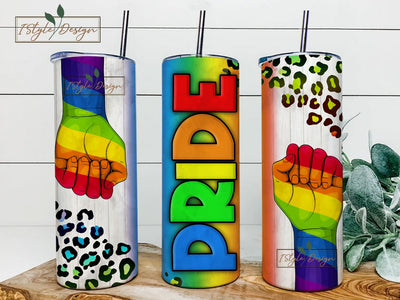 Pride rainbow hand 20oz tumbler sublimation design download, LGBTQ+ png, pride png, love is love png, human rights png, designs download Sublimation iStyleDesign 
