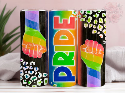Pride Rainbow Hand 20oz Tumbler Wrap PNG, LGBTQ+ Tumber Png, Straight & Tapered Tumbler Wrap, Instant Digital Download Sublimation Li Zamperini 