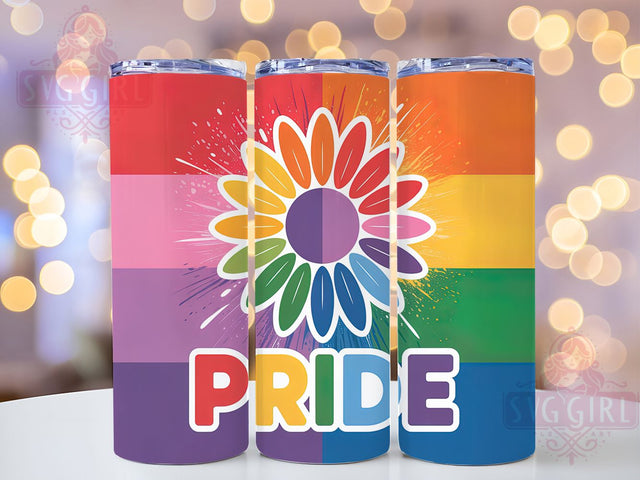 Pride Sunflower 20oz Tumbler, Sunflower, Tumbler Wrap, Sublimation Design, 20oz Tumbler, LGBTQ Pride, Equality Sublimation SvggirlplusArt 