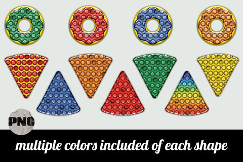 Primary Color Bubble Pop Shapes Sublimation AlexandHer Digital Art 