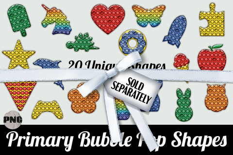 Primary Colors Bubble Pop Alphabet Clipart PNG Sublimation AlexandHer Digital Art 