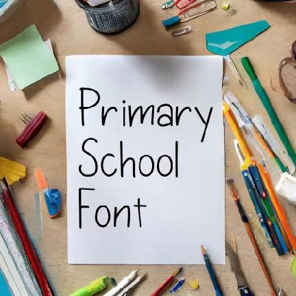 Primary School Font OTF, Fonts for Crafting, Handwritten Font Font Crafting With Brenna 