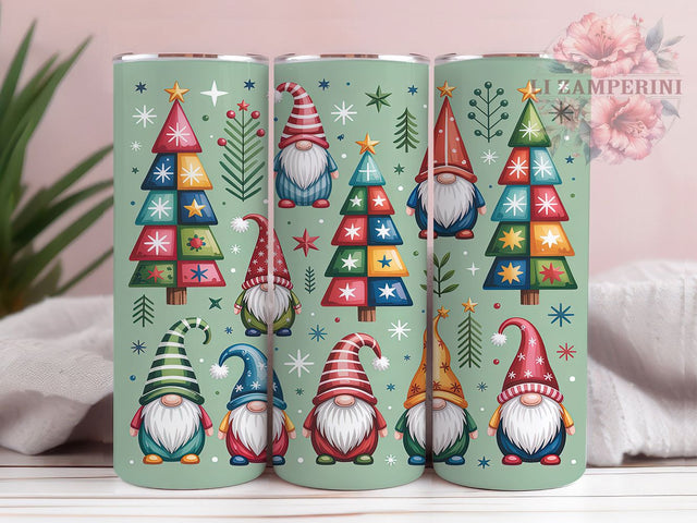 Primitive Rustic Christmas Tumbler, Rustic Santa Wrap, Country Holiday Sublimation Design, Primitive Tree Cup, 20Oz Skinny Tumbler Wrap, Vintage Christmas Mug, Folk Art Holiday Design Sublimation Li Zamperini 