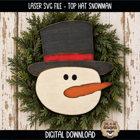 Primitive Snowman Face Bundle | 4 Laser Ready SVG Files SVG Ewe-N-Me Designs 