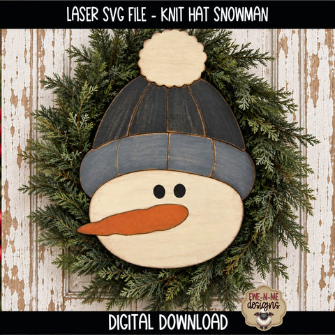 Primitive Snowman Face Bundle | 4 Laser Ready SVG Files SVG Ewe-N-Me Designs 