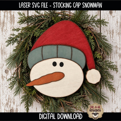 Primitive Snowman Face Bundle | 4 Laser Ready SVG Files SVG Ewe-N-Me Designs 