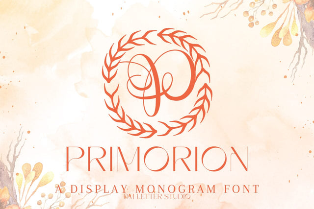 Primorion Monogram Font Font Dm Letter Studio 
