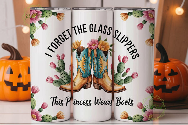 Princess Boots Tumbler Wrap Sublimation PixelChick 