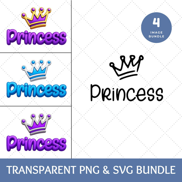 Princess Bundle SVG | Princess PNG SVG Paige Cole Studio 