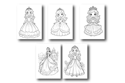 Princess coloring pages for kids Sketch DESIGN Yuliya 