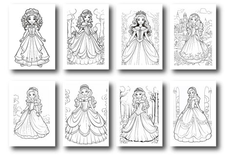 Princess coloring pages for kids Sketch DESIGN Yuliya 