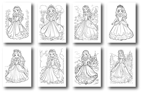 Princess coloring pages for kids Sketch DESIGN Yuliya 