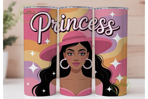 Princess Doll 20oz Tumbler Wrap Sublimation PixelChick 