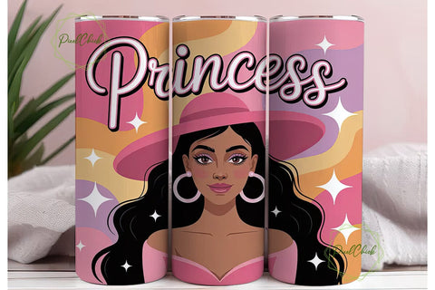 Princess Doll 20oz Tumbler Wrap Sublimation PixelChick 