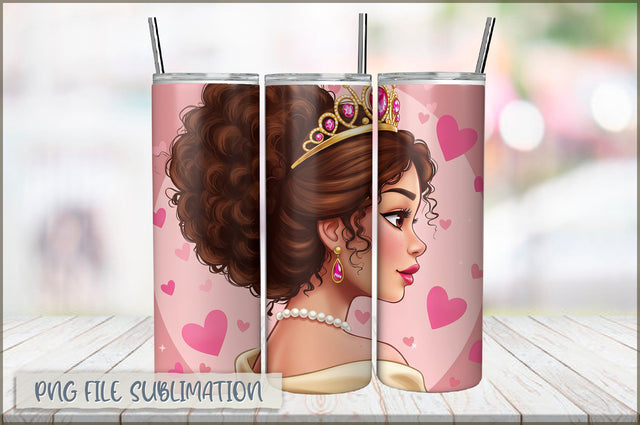 Princess Girl 20 Oz Tumbler Wrap PNG Sublimation Shetara Begum 