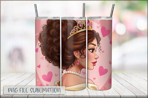 Princess Girl 20 Oz Tumbler Wrap PNG Sublimation Shetara Begum 