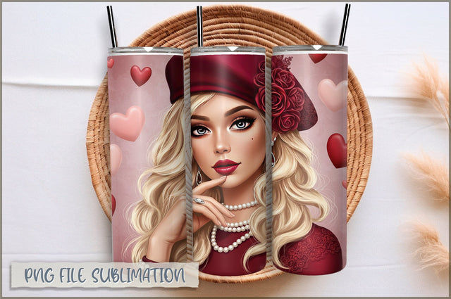 Princess Girl 20 Oz Tumbler Wrap PNG Sublimation Shetara Begum 
