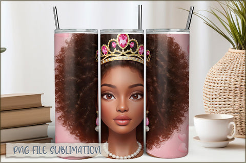 Princess Girl 20 Oz Tumbler Wrap PNG Sublimation Shetara Begum 