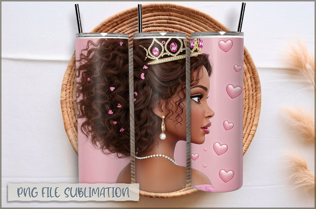 Princess Girl 20 Oz Tumbler Wrap PNG Sublimation Shetara Begum 