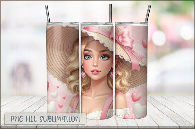 Princess Girl 20 Oz Tumbler Wrap PNG Sublimation Shetara Begum 