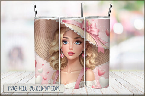 Princess Girl 20 Oz Tumbler Wrap PNG Sublimation Shetara Begum 