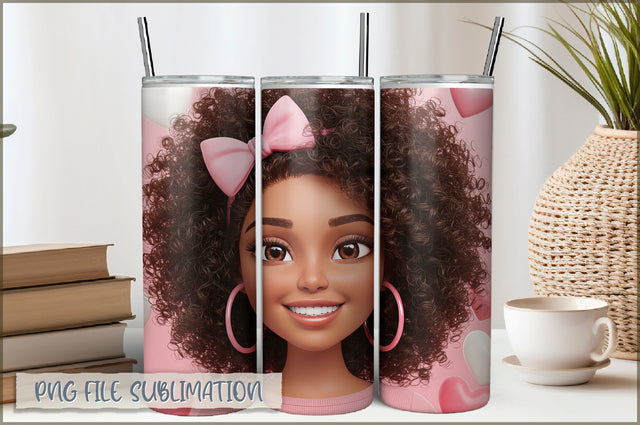 Princess Girl 20 Oz Tumbler Wrap PNG Sublimation Shetara Begum 