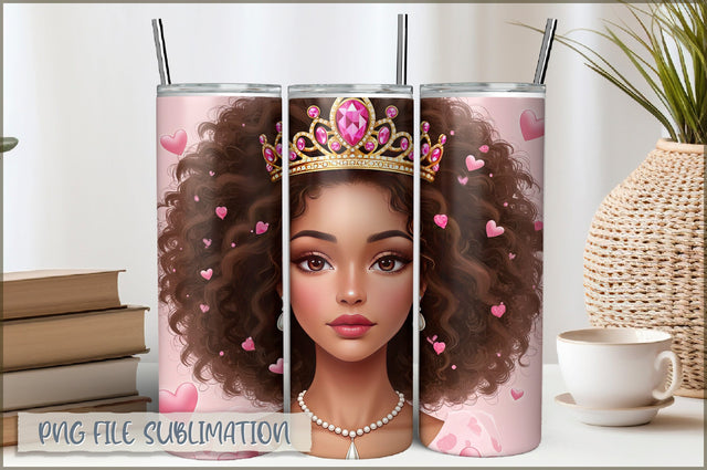 Princess Girl 20 Oz Tumbler Wrap PNG Sublimation Shetara Begum 
