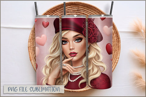 Princess Girl 20 Oz Tumbler Wrap PNG Sublimation Shetara Begum 