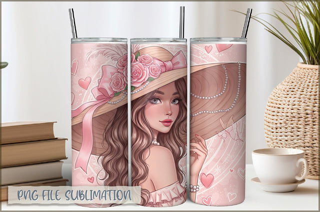 Princess Girl 20 Oz Tumbler Wrap PNG Sublimation Shetara Begum 