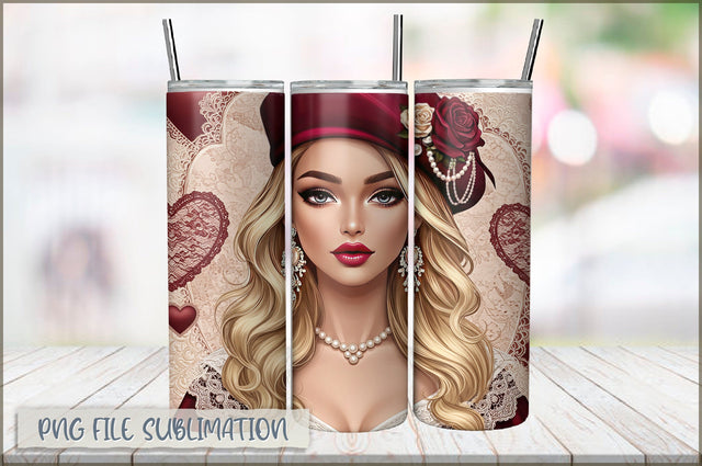 Princess Girl 20 Oz Tumbler Wrap PNG Sublimation Shetara Begum 