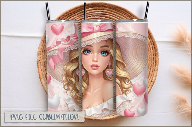 Princess Girl 20 Oz Tumbler Wrap PNG Sublimation Shetara Begum 