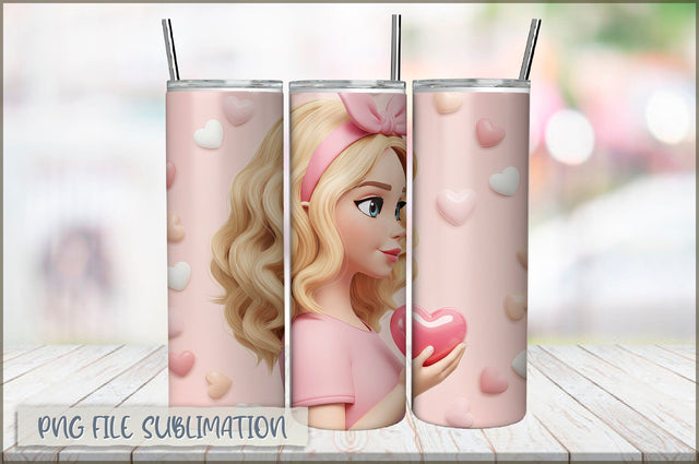 Princess Girl 20 Oz Tumbler Wrap PNG Sublimation Shetara Begum 