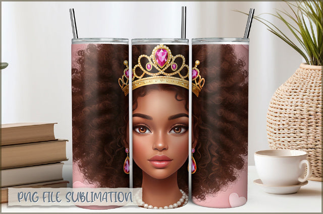 Princess Girl 20 Oz Tumbler Wrap PNG Sublimation Shetara Begum 