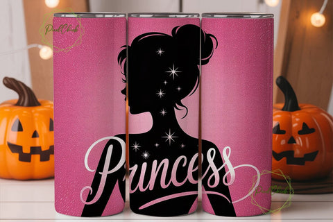 Princess Glitter 20oz Tumbler Wrap Sublimation PixelChick 
