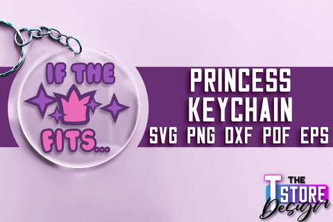 Princess Keychain SVG | Girl Quotes SVG | Keychain Design | SVG File SVG The T Store Design 