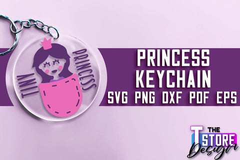 Princess Keychain SVG | Girl Quotes SVG | Keychain Design | SVG File SVG The T Store Design 