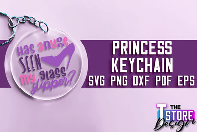 Princess Keychain SVG | Girl Quotes SVG | Keychain Design | SVG File SVG The T Store Design 