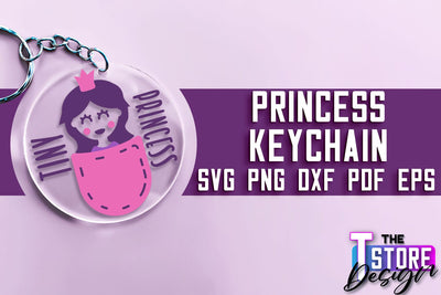 Princess Keychain SVG | Girl Quotes SVG | Keychain Design | SVG File SVG The T Store Design 