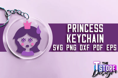 Princess Keychain SVG | Girl Quotes SVG | Keychain Design | SVG File SVG The T Store Design 
