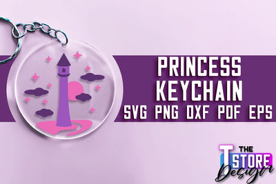 Princess Keychain SVG | Girl Quotes SVG | Keychain Design | SVG File SVG The T Store Design 