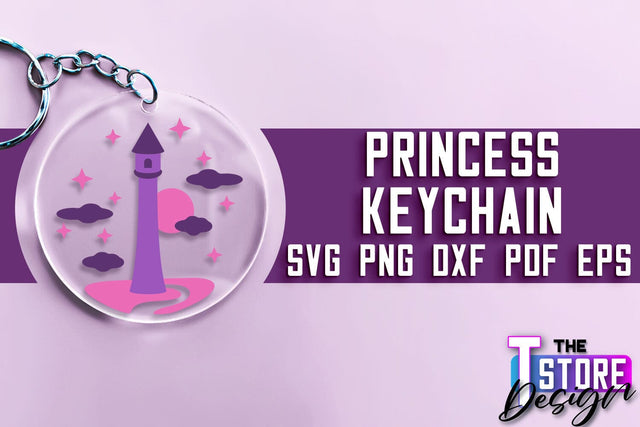 Princess Keychain SVG | Girl Quotes SVG | Keychain Design | SVG File SVG The T Store Design 