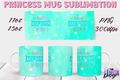 Princess Mug Sublimation | 11 Oz 15 Oz Mug Sublimation | PNG File Sublimation The T Store Design 
