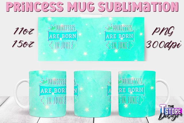 Princess Mug Sublimation | 11 Oz 15 Oz Mug Sublimation | PNG File Sublimation The T Store Design 