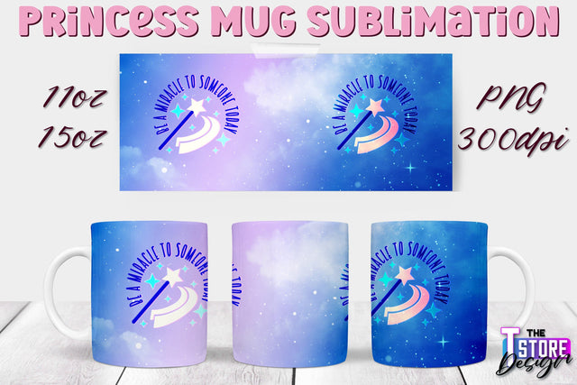 Princess Mug Sublimation | 11 Oz 15 Oz Mug Sublimation | PNG File Sublimation The T Store Design 