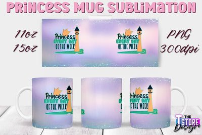 Princess Mug Sublimation | 11 Oz 15 Oz Mug Sublimation | PNG File Sublimation The T Store Design 
