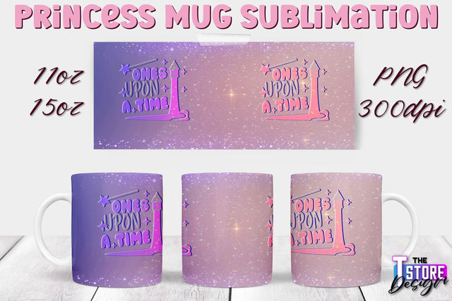 Princess Mug Sublimation | 11 Oz 15 Oz Mug Sublimation | PNG File Sublimation The T Store Design 