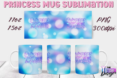 Princess Mug Sublimation | 11 Oz 15 Oz Mug Sublimation | PNG File Sublimation The T Store Design 
