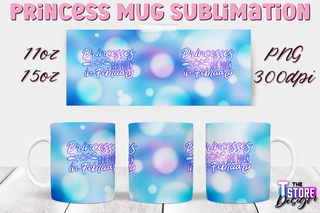 Princess Mug Sublimation | 11 Oz 15 Oz Mug Sublimation | PNG File Sublimation The T Store Design 