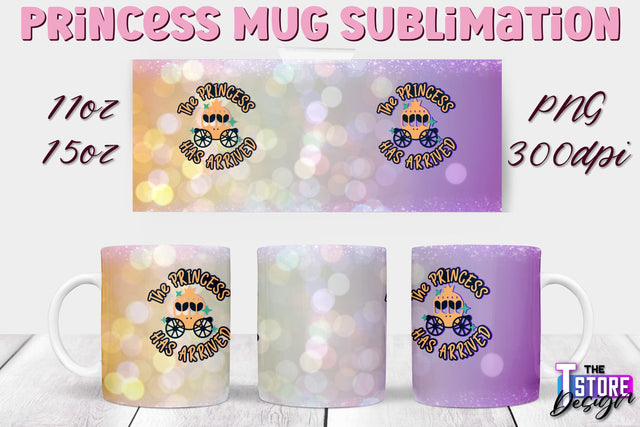 Princess Mug Sublimation | 11 Oz 15 Oz Mug Sublimation | PNG File Sublimation The T Store Design 